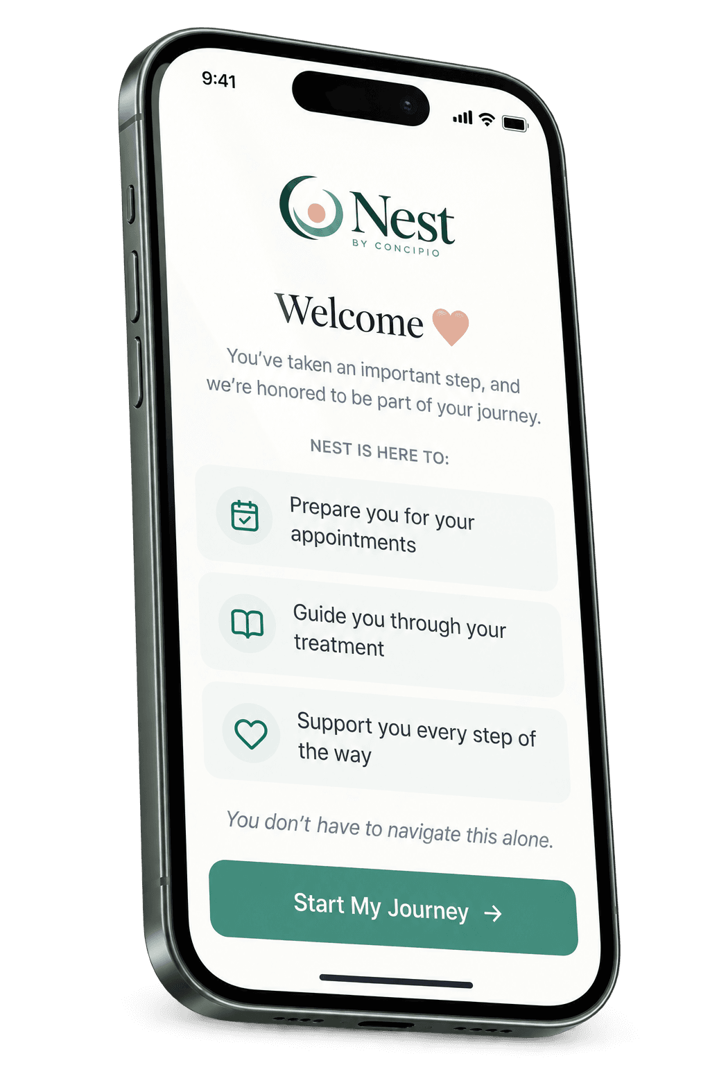 Illustration of the Nest app, in development
